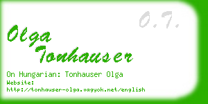 olga tonhauser business card